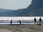 Ostseestrand Richtung Klpinsee: Sptsommertag am Meer.