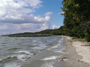 Sandstrand bei Kamminke: Kurze sonnige Augenblicke.