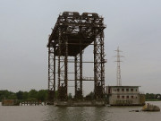 Eisenbahnhubbrcke bei Karnin: Vor dem Kriegsende gesprengt.