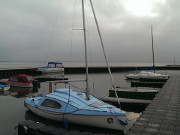 Seebad ckeritz auf Usedom: Letzte Boote im Hafen.