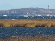 Nothafen, Wohngebude und Leuchtturm: Greifswalder Oie.