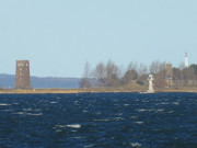 Messturm "Theo": Insel Ruden vor Rgen gesehen.