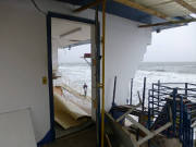 Durchblick auf die Ostsee: Kiosk im Seebad Zempin.