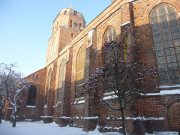 Wuchtig: Die Kirche Sankt Petri zu Wolgast.