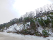 Folgen der Sturmflut: Usedomer Steilkste nahe dem Streckelsberg.