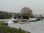 Winterbild von Usedom: Achterwasserhafen Loddin.