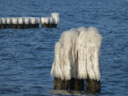 Eiszapfen: Anleger fr Fischerboote in ckeritz.