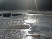 "Schssel": Wasser ist unter der Eisschicht versickert.