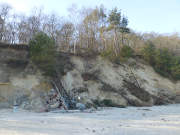 Von der Sturmflut beschdigt: Alte Treppe westlich von Bansin.