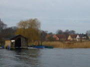 Bootshaus: Vom Hafen Westklüne in den Usedomer See.