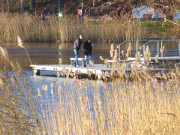 Steg in den Klpinsee: Teil der Strandpromenade.