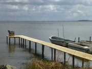 Bank in der Krumminer Wiek: Entspannung auf Usedom.