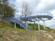 Plattform ber dem Strand: Ostseebad Koserow auf Usedom.
