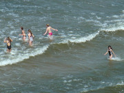 Seebad ckeritz auf Usedom: Baden in der Ostsee.