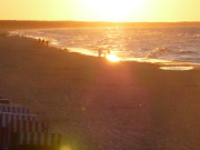 Farbspiel am Meer: Sonnenuntergang im Ostseebad Zinnowitz.