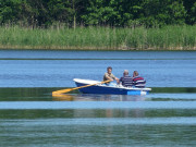 Bootsausflug ber den Klpinsee: Idyll am Ostseedeich.