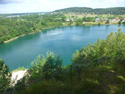 Blick ber den Trkiessee: Wollin, Usedoms Nachbarinsel.