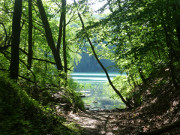 Interessantes Farbspiel: Trkiessee auf der Insel Wollin.