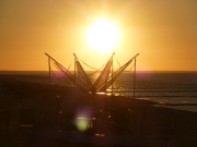 Ostseebad Koserow auf Usedom: Sonnenuntergang am Meer.