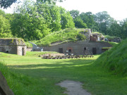Schutz des Hafens Swinemnde: Artilleriestellungen im Fort Gerhard.