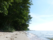 Kamminke im Haffland Usedoms: Sandtstrand am Stettiner Haff.