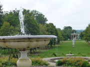 Barocke Anlage: Springbrunnen im Schlosspark Neustrelitz.