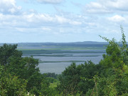 Insel Wollin: Blick von Lebbin ber das Swinedelta.