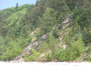 Treppe auf die Steilkste: Am Strand von Misdroy.