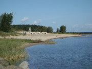 Sandstrand von Freest auf dem Festland: An der Peenemndung.