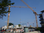 Hotel auf Usedom: Baustelle an der Strandpromenade von Bansin.