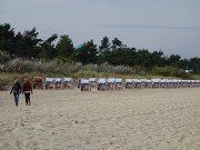 Letzte Strandkrbe: Sandstrand am Ostseebad Zinnowitz.