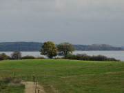 Blick auf das Achterwasser: Halbinsel Loddiner Höft.