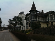 Dster: Dunkle Wolken ziehen ber die Insel Usedom.