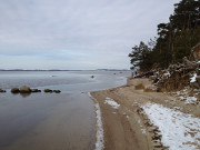 Sandstrand am Peenestrom: Usedomer Halbinsel Gnitz.