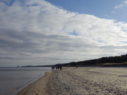 Usedomer Ostseestrand: Zinnowitz, Seebrcke und Tauchgondel.