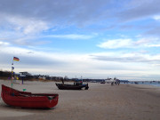 Fischerboote auf dem Ostseestrand: Kaiserbad Ahlbeck auf Usedom.