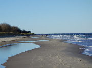 Schmalste Stelle der Insel Usedom: Strand von Zempin.