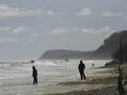 Ostseestrand von Stubbenfelde: Nordwind und Wellengang.