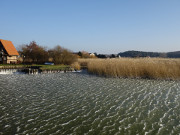 Pfannkucheneis: Winter im Achterwasserhafen von ckeritz.