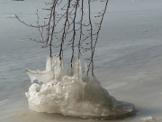 Eisornament: Winter an der Usedomer Küste zum Haff.