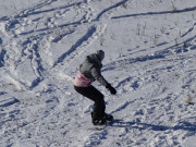 Krückenberg: Snowboarden im Hinterland der Usedomer Kaiserbäder.