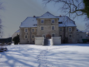 Wasserschloss: Mellenthin in winterlichem Schmuck.