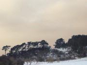 Weie Ostern: Schnee auf dem Hftberg bei Loddin.