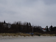 Bdervillen unter grauen Wolken: Ostseebad Zinnowotz auf Usedom.