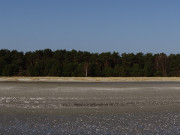 Niedrigwasser: Extrem breiter Strand am Peenemnder Haken.