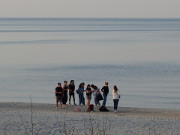 Jugendurlaub auf Usedom: Abendlicher Besuch des Strandes.