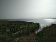 Hafenausfahrt: Wassersport auf dem Achterwasser.