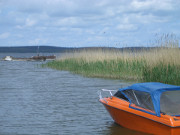 Winziger Hafen am Achterwasser: Warthe auf dem Lieper Winkel.