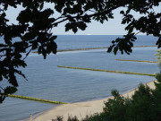 Blick vom Streckelsberg: Ostseestrand bei Koserow.