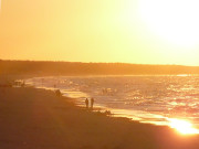 Abend auf Usedom: Blick nach Trassenheide und Karlshagen.